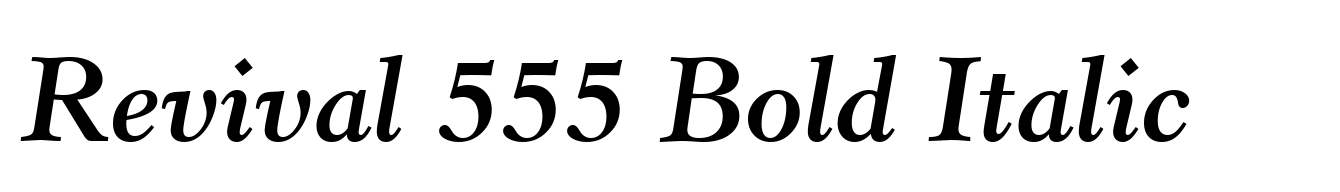 Revival 555 Bold Italic